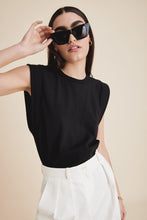 Load image into Gallery viewer, The Gimme That Shoulder Tee in Black
