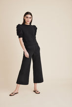 Load image into Gallery viewer, The Just Enough Puff Short Sleeve Sweatshirt in Black