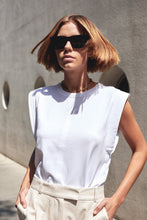 Load image into Gallery viewer, The Gimme That Shoulder Tee in White
