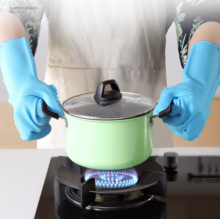 Multipurpose Silicone Scrubber Gloves